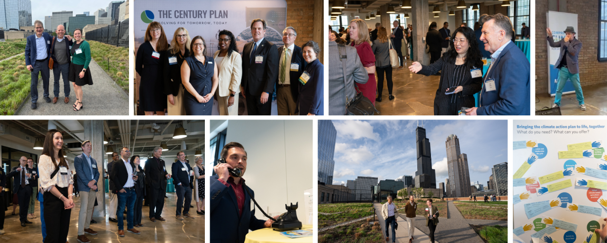 Collage of photos from the event