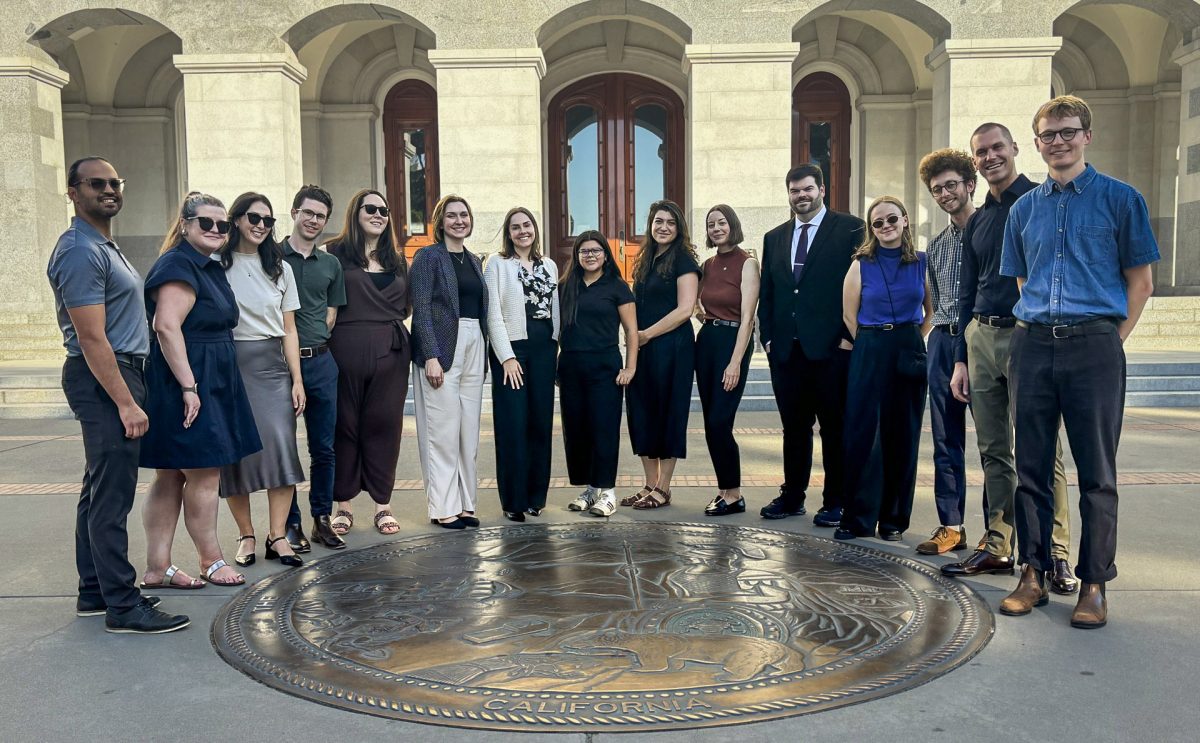 CMAP staff attending AMPO posing in front of California State Capitol building