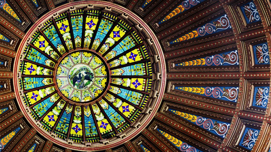 Interior of Illinois State Capitol dome