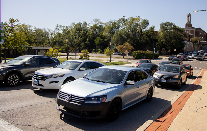 Cars on road